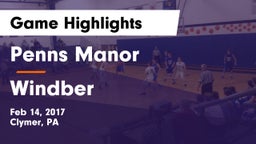 Penns Manor  vs Windber Game Highlights - Feb 14, 2017