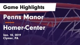 Penns Manor  vs Homer-Center  Game Highlights - Jan. 10, 2019