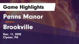 Penns Manor  vs Brookville Game Highlights - Dec. 11, 2020