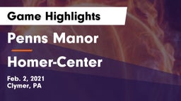 Penns Manor  vs Homer-Center  Game Highlights - Feb. 2, 2021