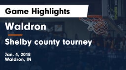 Waldron  vs Shelby county tourney Game Highlights - Jan. 4, 2018