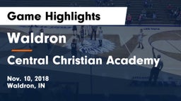 Waldron  vs Central Christian Academy Game Highlights - Nov. 10, 2018