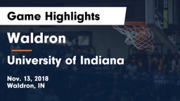 Waldron  vs University  of Indiana Game Highlights - Nov. 13, 2018