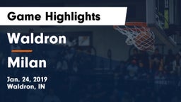 Waldron  vs Milan Game Highlights - Jan. 24, 2019