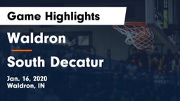 Waldron  vs South Decatur  Game Highlights - Jan. 16, 2020