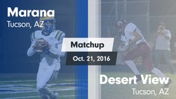 Matchup: Marana  vs. Desert View  2016