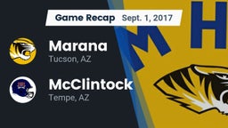 Recap: Marana  vs. McClintock  2017