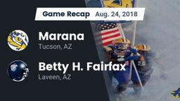 Recap: Marana  vs. Betty H. Fairfax 2018