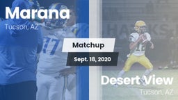 Matchup: Marana  vs. Desert View  2020