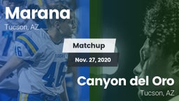 Matchup: Marana  vs. Canyon del Oro  2020