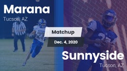Matchup: Marana  vs. Sunnyside  2020