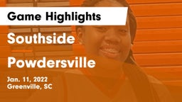 Southside  vs Powdersville  Game Highlights - Jan. 11, 2022