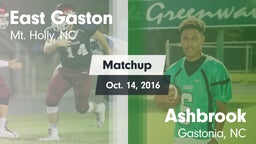 Matchup: East Gaston High vs. Ashbrook  2016