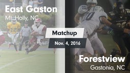 Matchup: East Gaston High vs. Forestview  2016