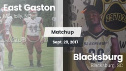 Matchup: East Gaston High vs. Blacksburg  2017