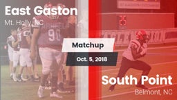 Matchup: East Gaston High vs. South Point  2018