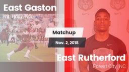 Matchup: East Gaston High vs. East Rutherford  2018