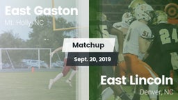 Matchup: East Gaston High vs. East Lincoln  2019