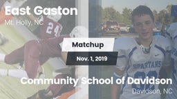 Matchup: East Gaston High vs. Community School of Davidson 2019