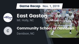 Recap: East Gaston  vs. Community School of Davidson 2019