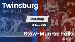 Matchup: Twinsburg High vs. Stow-Munroe Falls  2016