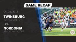 Recap: Twinsburg  vs. Nordonia  2016