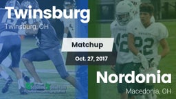 Matchup: Twinsburg High vs. Nordonia  2017