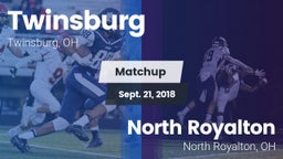 Matchup: Twinsburg High vs. North Royalton  2018