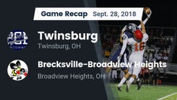 Recap: Twinsburg  vs. Brecksville-Broadview Heights  2018