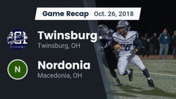 Recap: Twinsburg  vs. Nordonia  2018