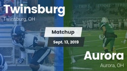 Matchup: Twinsburg High vs. Aurora  2019