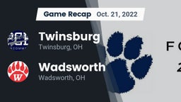 Recap: Twinsburg  vs. Wadsworth  2022