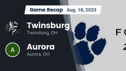 Recap: Twinsburg  vs. Aurora  2023