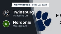 Recap: Twinsburg  vs. Nordonia  2023