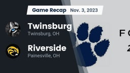 Recap: Twinsburg  vs. Riverside  2023