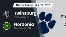 Recap: Twinsburg  vs. Nordonia  2023