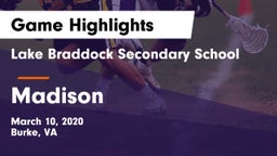 Lake Braddock Secondary School vs Madison  Game Highlights - March 10, 2020