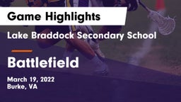 Lake Braddock Secondary School vs Battlefield  Game Highlights - March 19, 2022