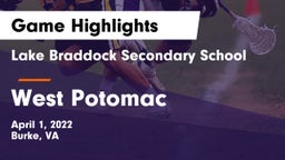 Lake Braddock Secondary School vs West Potomac  Game Highlights - April 1, 2022
