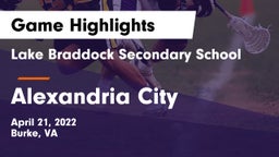 Lake Braddock Secondary School vs Alexandria City  Game Highlights - April 21, 2022