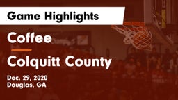 Coffee  vs Colquitt County  Game Highlights - Dec. 29, 2020