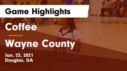 Coffee  vs Wayne County  Game Highlights - Jan. 22, 2021