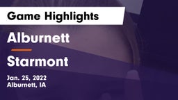 Alburnett  vs Starmont  Game Highlights - Jan. 25, 2022