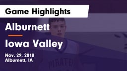 Alburnett  vs Iowa Valley  Game Highlights - Nov. 29, 2018
