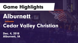 Alburnett  vs Cedar Valley Christian Game Highlights - Dec. 4, 2018