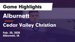 Alburnett  vs Cedar Valley Christian Game Highlights - Feb. 20, 2020