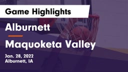 Alburnett  vs Maquoketa Valley  Game Highlights - Jan. 28, 2022