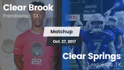 Matchup: Clear Brook High vs. Clear Springs  2017