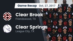Recap: Clear Brook  vs. Clear Springs  2017