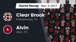 Recap: Clear Brook  vs. Alvin  2017